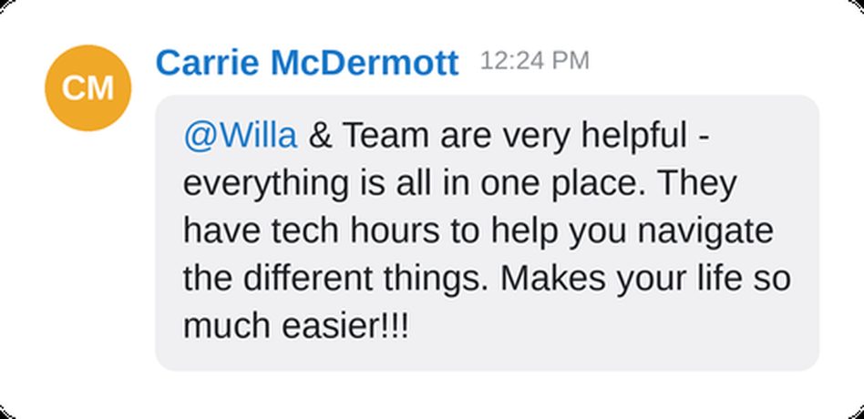 Client testimonial for Firestarter